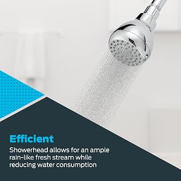 EZ-FLO Contemporary Single-Handle Tub and Shower Trim Kit with Slip-on Diverter and Shower Head, Chrome, 10575