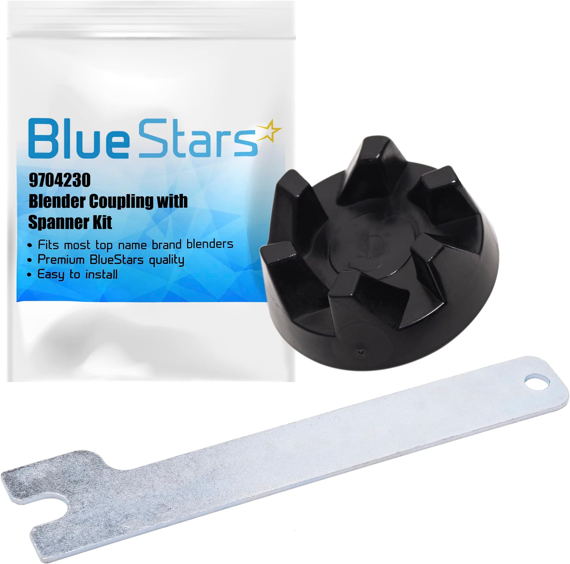 Ultra Durable 9704230 Blender Drive Coupler with Spanner Kit Replacement Parts by BlueStars Easy to Install Exact Fit for KitchenAid KSB5WH KSB5 KSB3 Blenders Replaces WP9704230VP WP9704230