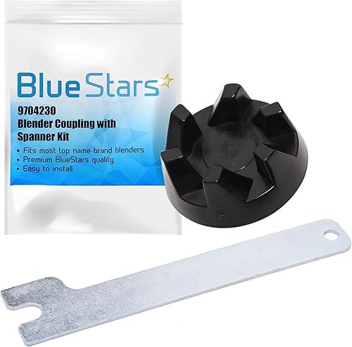 BlueStars - Acoplador de accionamiento de licuadora ultra duradero 9704230 con kit de llave inglesa, piezas de repuesto fácil de instalar, ajuste