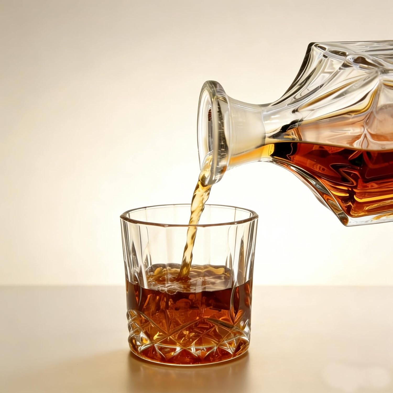 Whiskey decanter set,Housewarming,Wedding, Anniversary, Birthday Gifts, Home Bar, 2 old-fashioned glasses, suitable for bourbon, Scotch whiskey, and spirits,Gifts for Men,Dad- 750ml Lead-Free - Image 3