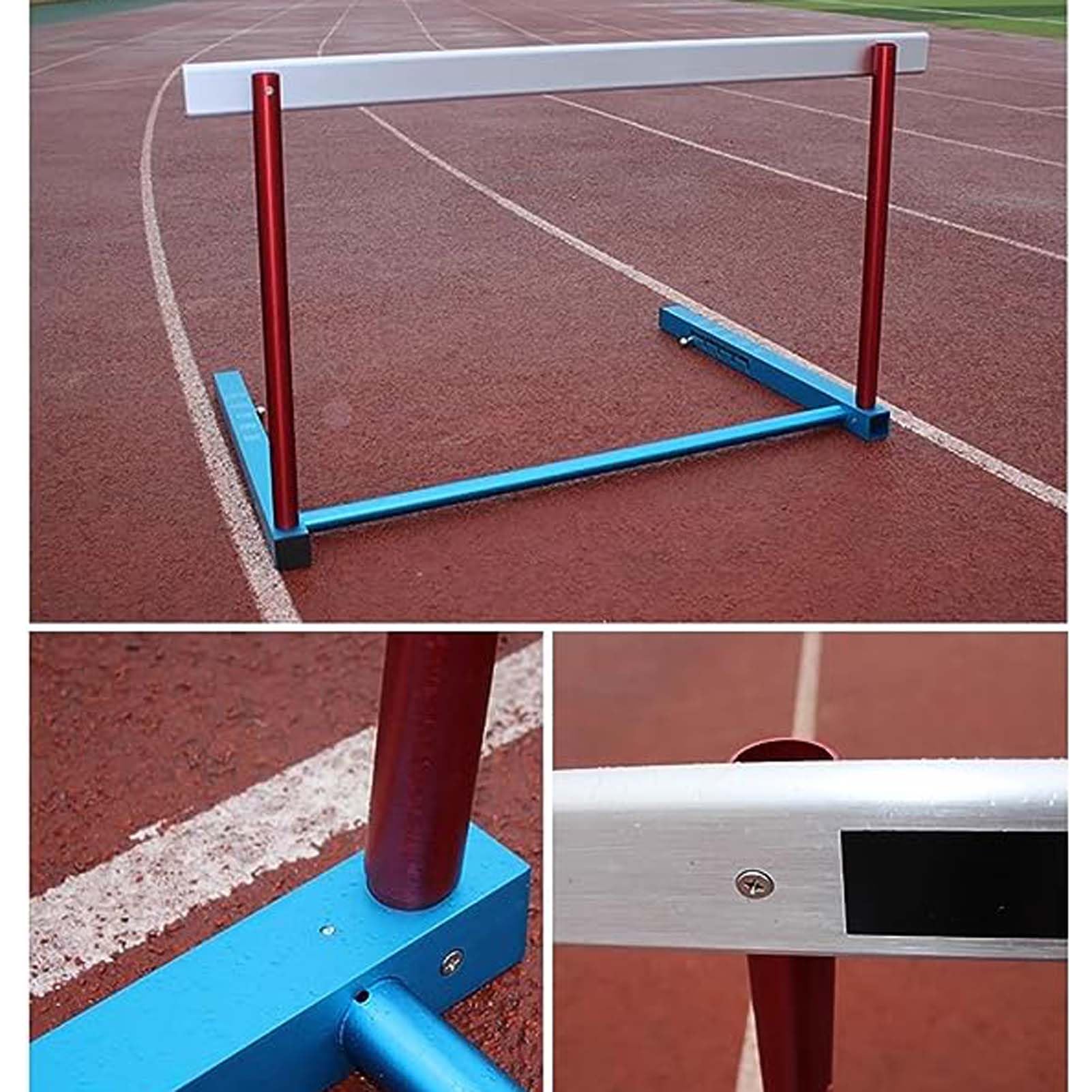 Ostacoli regolabili in altezza per allenamento di agilità, set di barre per salto su pista e campo, attrezzatura sportiva facile da montare per una migliore pratica della velocità