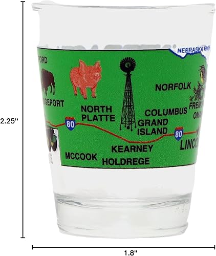 Miniatura 5 de Nebraska The Cornhusker State All-American Collection - Vaso de chupito