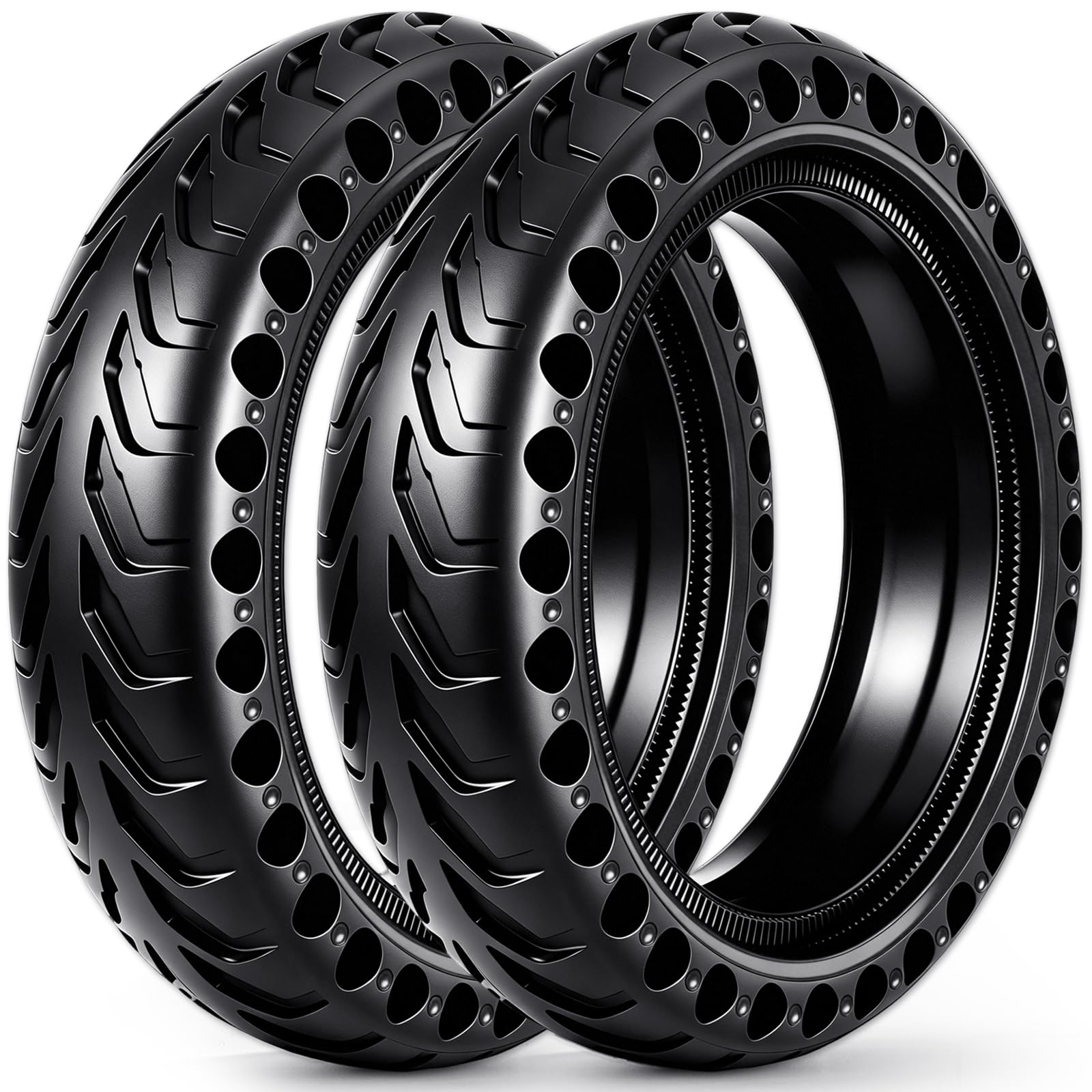 2 Stück E-Scooter Vollgummireifen 50/75-6.1 (8 1/2 x2), Kompatibel mit Soflow SO4/SO3, Xiaomi 3/3 Lite/M365/Pro 2, Hiboy S2 | Airless; Pannensicher; Wartungsfrei; Felgengröße zuerst prüfen