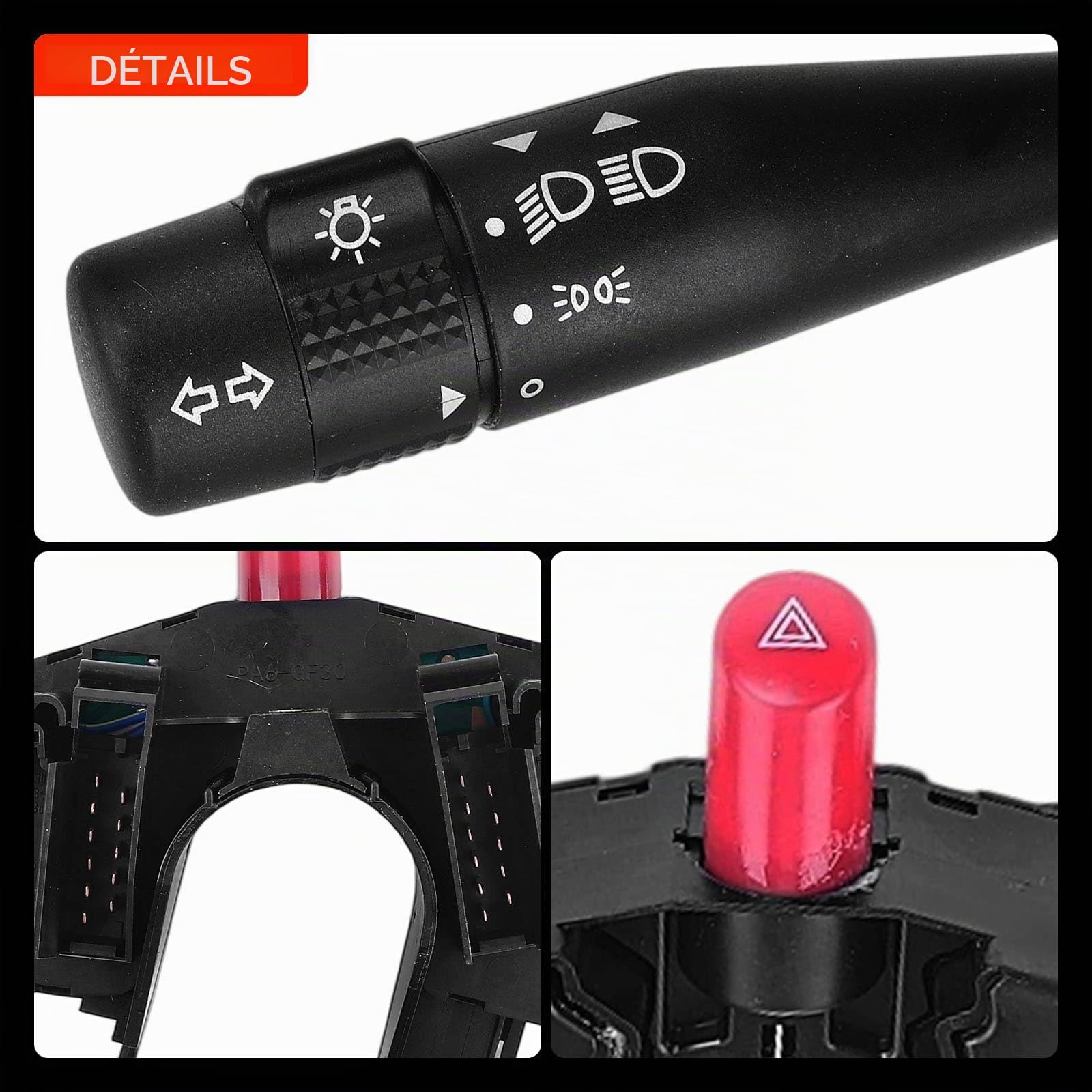 Frankberg Interrupteur de Colonne de Direction Compatible avec KA RB Fiesta IV JA JB Puma EC 121 III JASM JBSM Fiesta Camionnette JV Remplacer# XS6T11K665CA