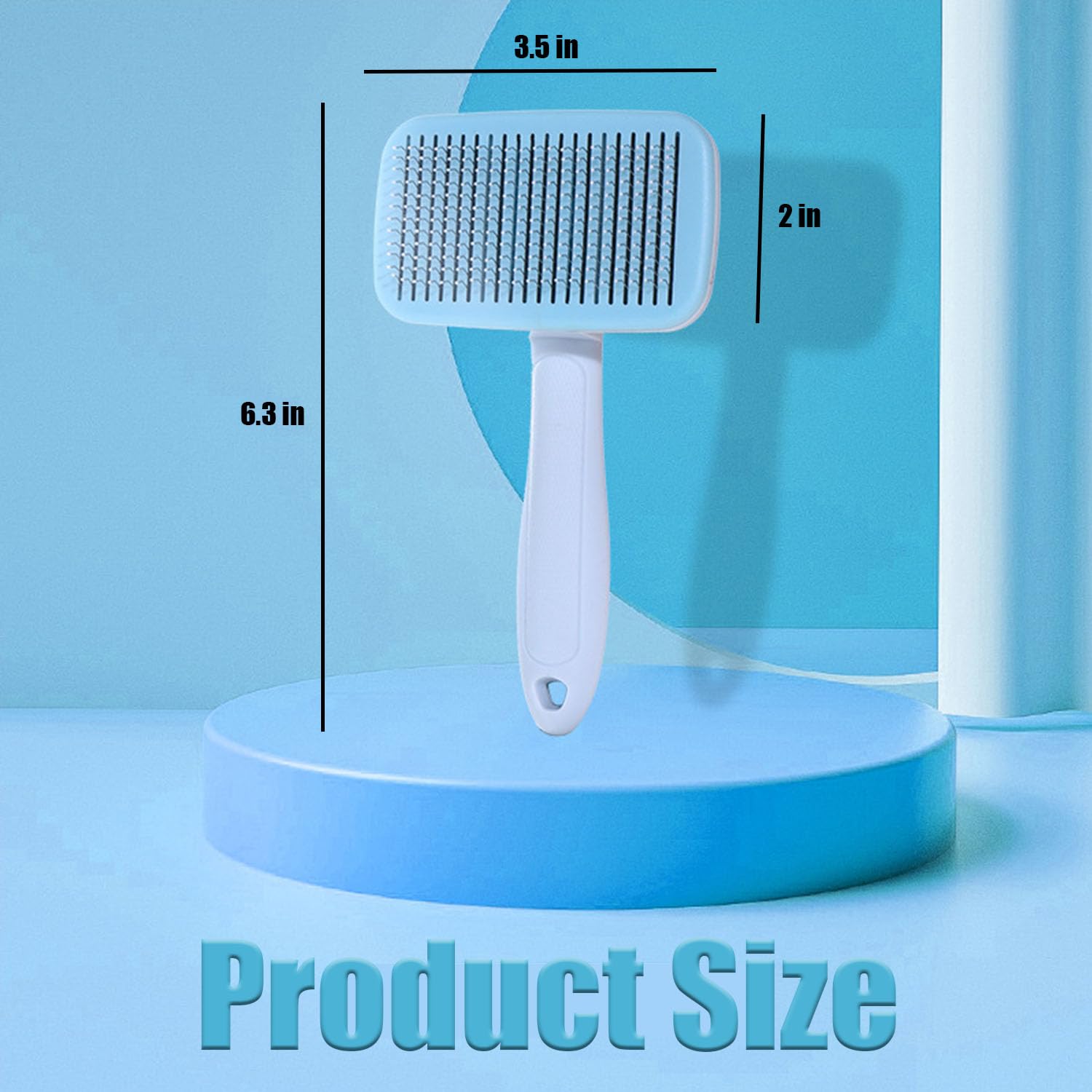 Dog Brush Cat Brush Grooming Comb, Self Cleaning Slicker Dog Brush - Image 2