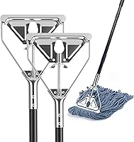 Vista 9 de KeFanta Mango de trapeador de metal de 60 pulgadas, resistente comercial, de cambio rápido, reemplazo de palo de trapeador industrial, soporte