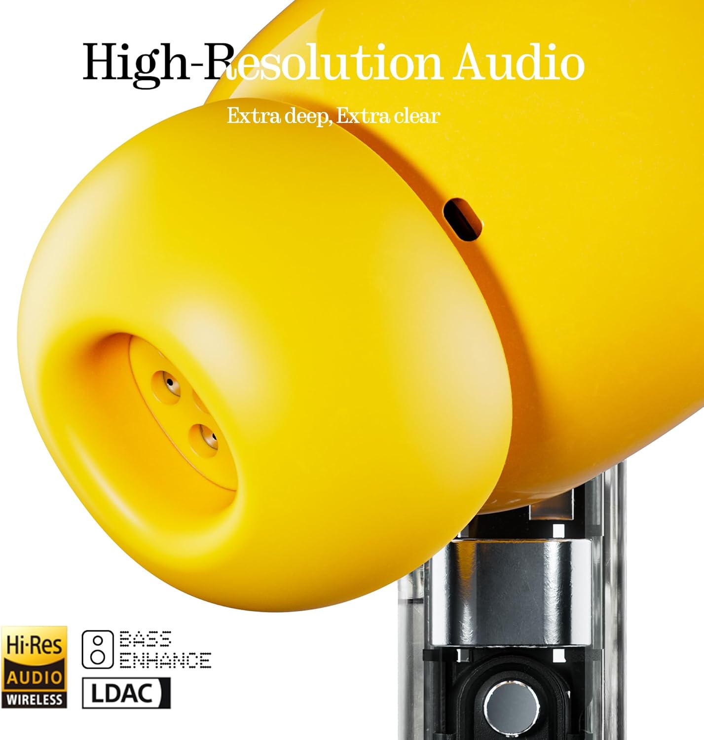 Nothing Ear (a) Wireless Earbuds, 45dB Hybrid Noise Cancelling Earbuds, Hi-Res Audio, Advanced Equaliser, Dual Connect, 6 Mics, 42.5H Playtime Ear Buds Wireless Bluetooth, Yellow 6 71LGPclmrmL. AC SL1500