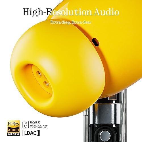 Nothing Ear (a) Wireless Earbuds, 45dB Hybrid Noise Cancelling Earbuds, Hi-Res Audio, Advanced Equaliser, Dual Connect, 6 Mics, 42.5H Playtime Ear Buds Wireless Bluetooth, Yellow 5
