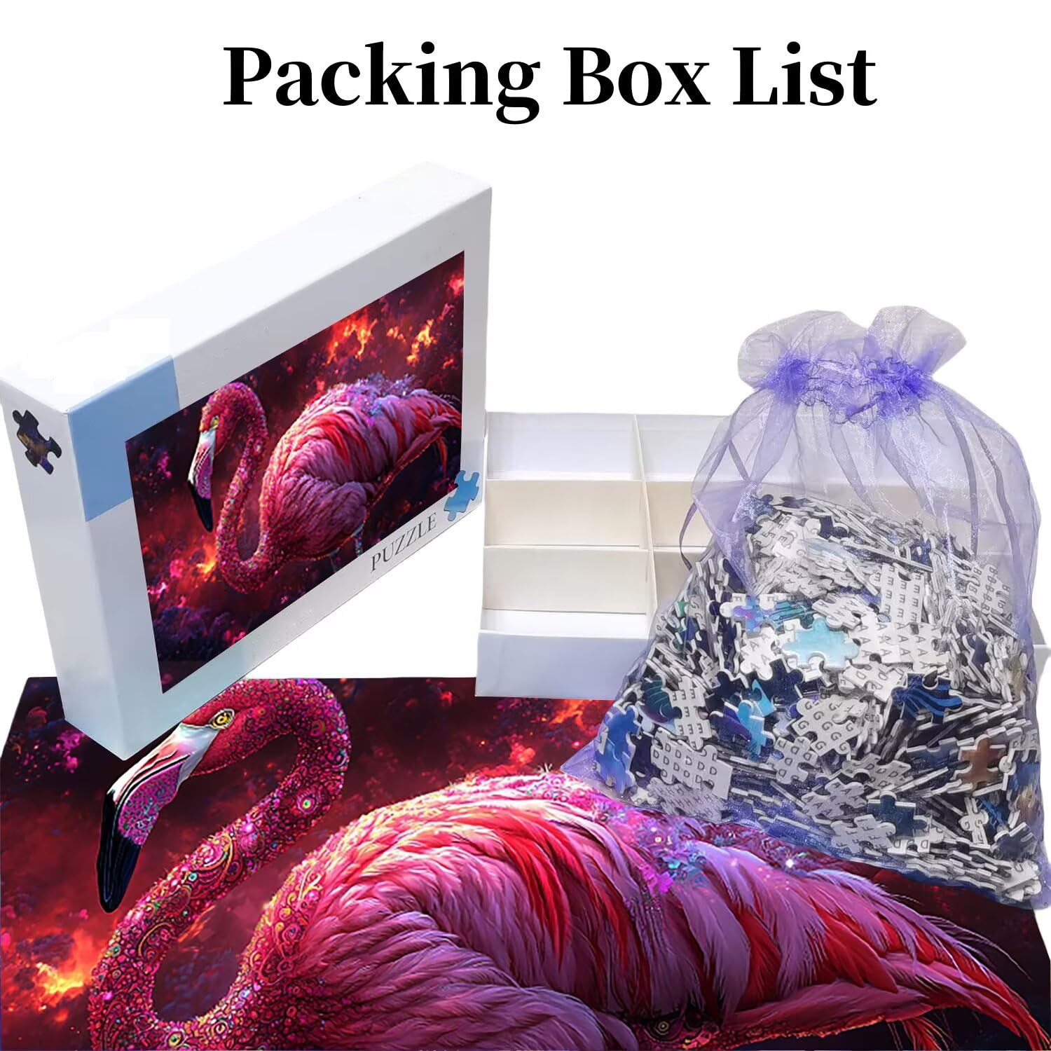 Puzzle dla dorosłych 1100 elementów, różowe flamingi zwierzęta puzzle, dla dorosłych klasyczne puzzle i od 14 lat junior, rodzinne puzzle rozrywka w domu prezent 87x42cm l-173