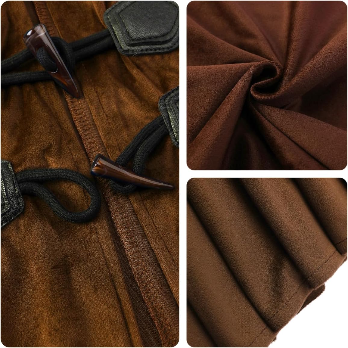 Qtdstz Medieval Hooded Cape, Renaissance Cloak Costume, Dark Green Halloween Cosplay Outfit - Image 6