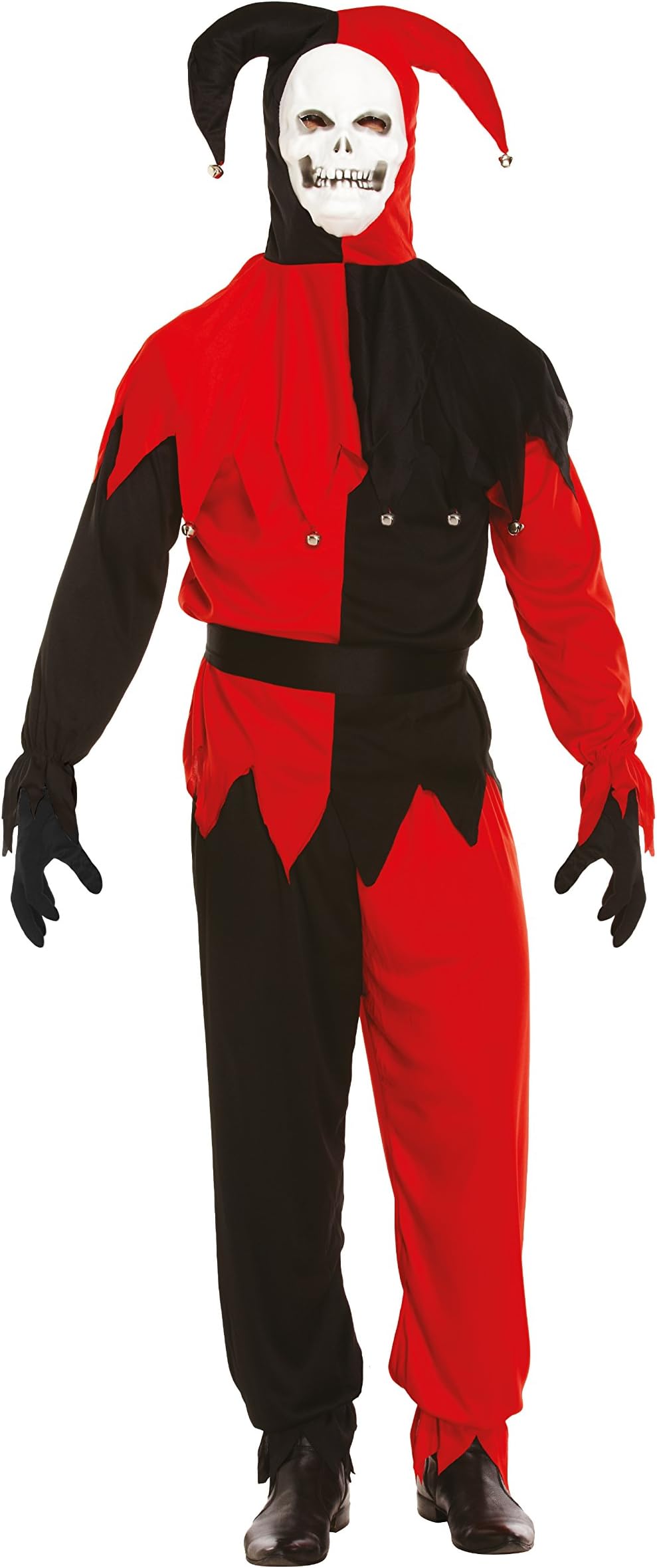 HENBRANDT Evil Jester Adult Fancy Dress Costume, One Size