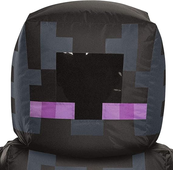 Enderman Costume, Inflatable Minecraft Costumes for Kids, Child Size Fan Operated Expandable Blow Up Suit Black