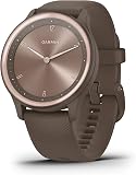 Garmin vívomove Sport, Hybrid Smartwatch with Health and Fitness functions, Hidden Touchscreen Display and up to 5 days battery life, Cocoa (Renewed) - 1