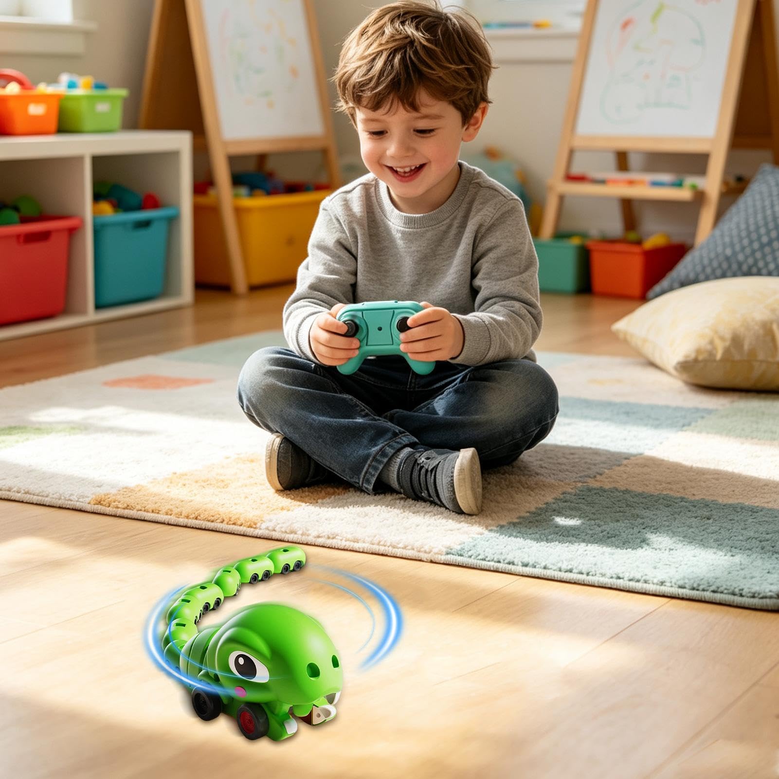 Veicolo Giocattolo Serpente Mangia Telecomando USB Ricaricabile Suoni E | Giocattolo Serpente Mangia Telecomandato per Cortile Riunioni Familiari Festival Bambini Ragazzi