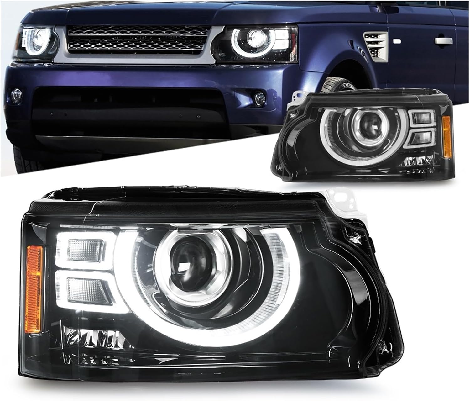 Car Headlight Compatible For Land Rover Range/Rover Sport 2010-2013 L320 Headlight Upgrade Defender Style Headlights Automobile Parts