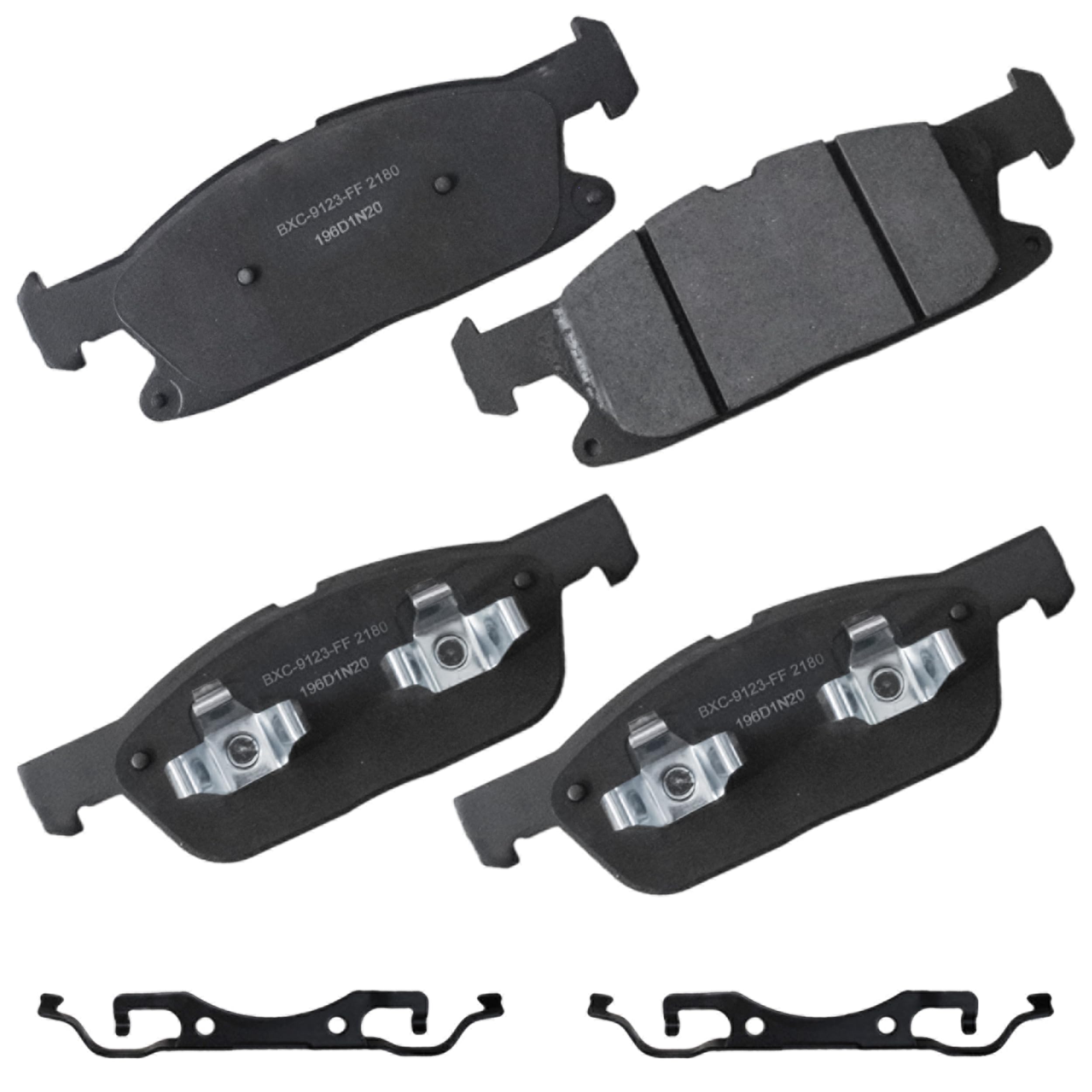 Bendix Premium SBC2180 Ceramic Front Brake Pads for Ford Edge 2019, Edge 2024-2021, Lincoln Nautilus 2022-2019