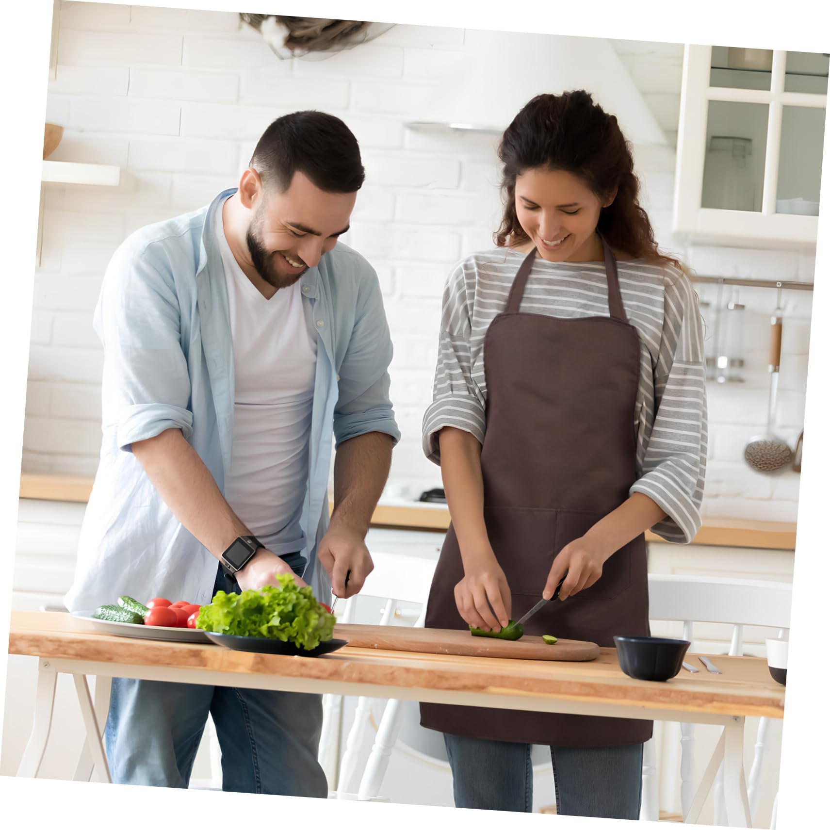 ORFOFE 12piezas Delantal De Cabestro Con Bolsillo Frontal Delantales De Cocina Unisex Delantales Con Peto Para Uso Peluquería o Taller