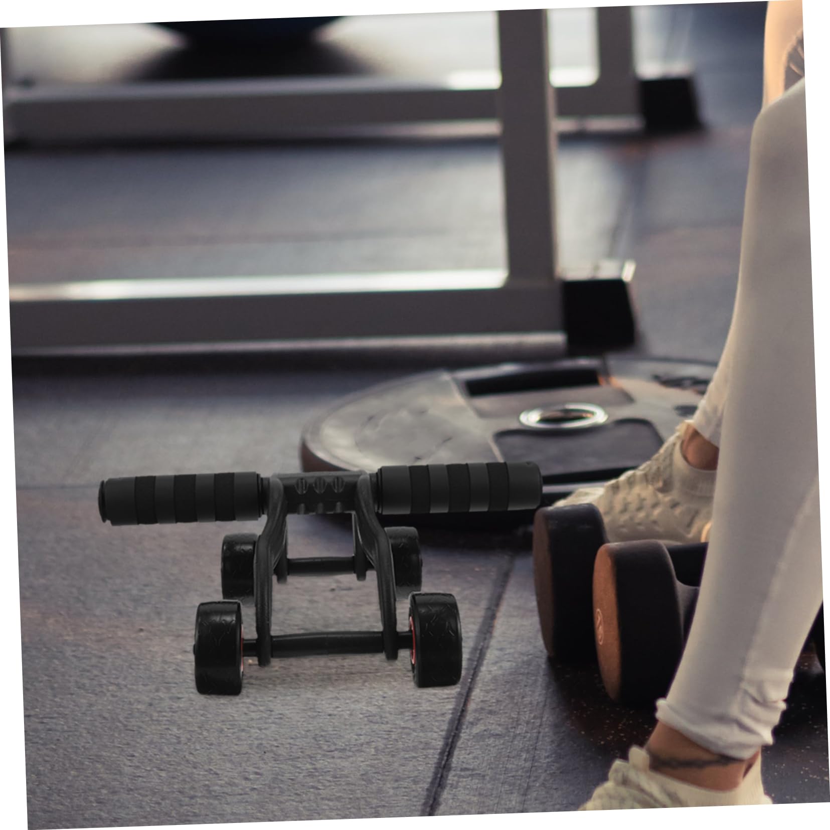 1 Pz Ruota Addominali Fitness con Maniglie Antiscivolo Attrezzatura Allenamento e Palestra Capacità