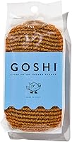 GOSHI Exfoliating Shower Sponge - Rip-Resistant, Quick-Dry Bath Sponge for Smooth Skin, All Types, Made in Japan - Marigold Yellow