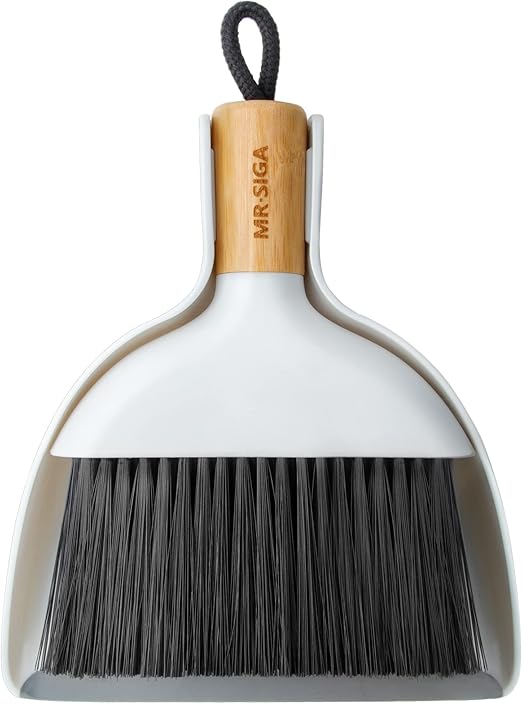 MR.SIGA Mini Dustpan and Brush Set, Portable Cleaning Brush