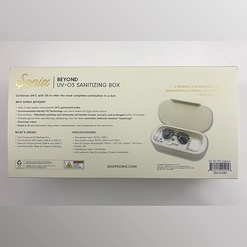 Miniatura 8 de Sonix Beyond - Caja desinfectante UV+O3 y cargador universal UV y desinfectante de ozono para teléfono, máscara, cepillo de maquillaje, herramienta