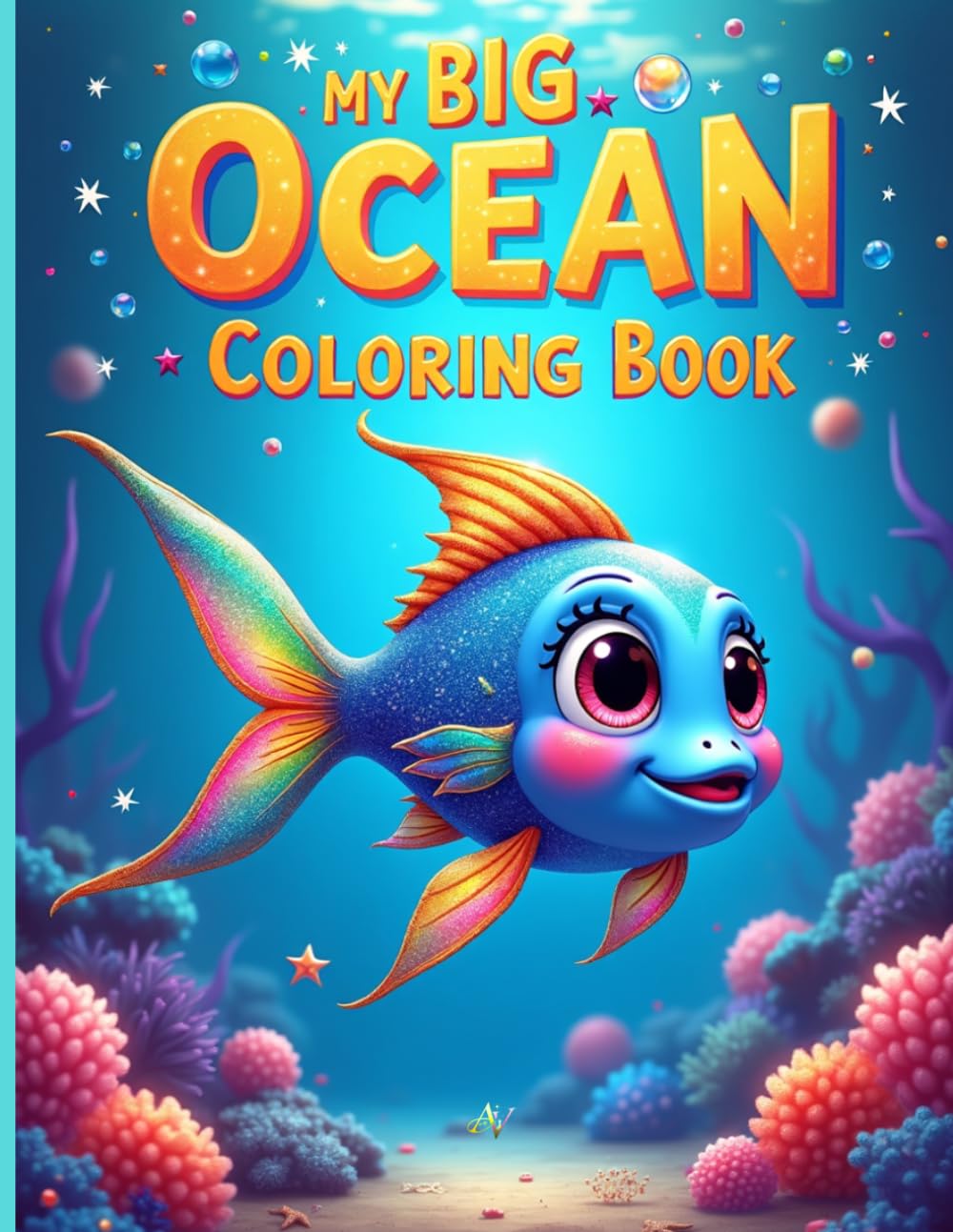 My Big Ocean Coloring Book: Beautiful Sea Creatures Coloring Book for Kids Ages 3-5 | Fun Underwater Fish Coloring Pages for Preschoolers Boys and Girls