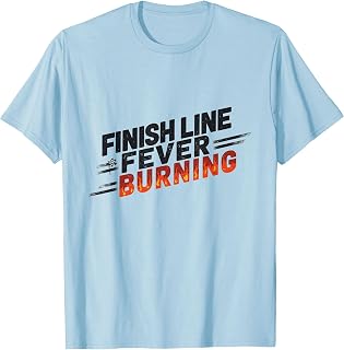 Finish Line Fever Burning Racing Design T-Shirt