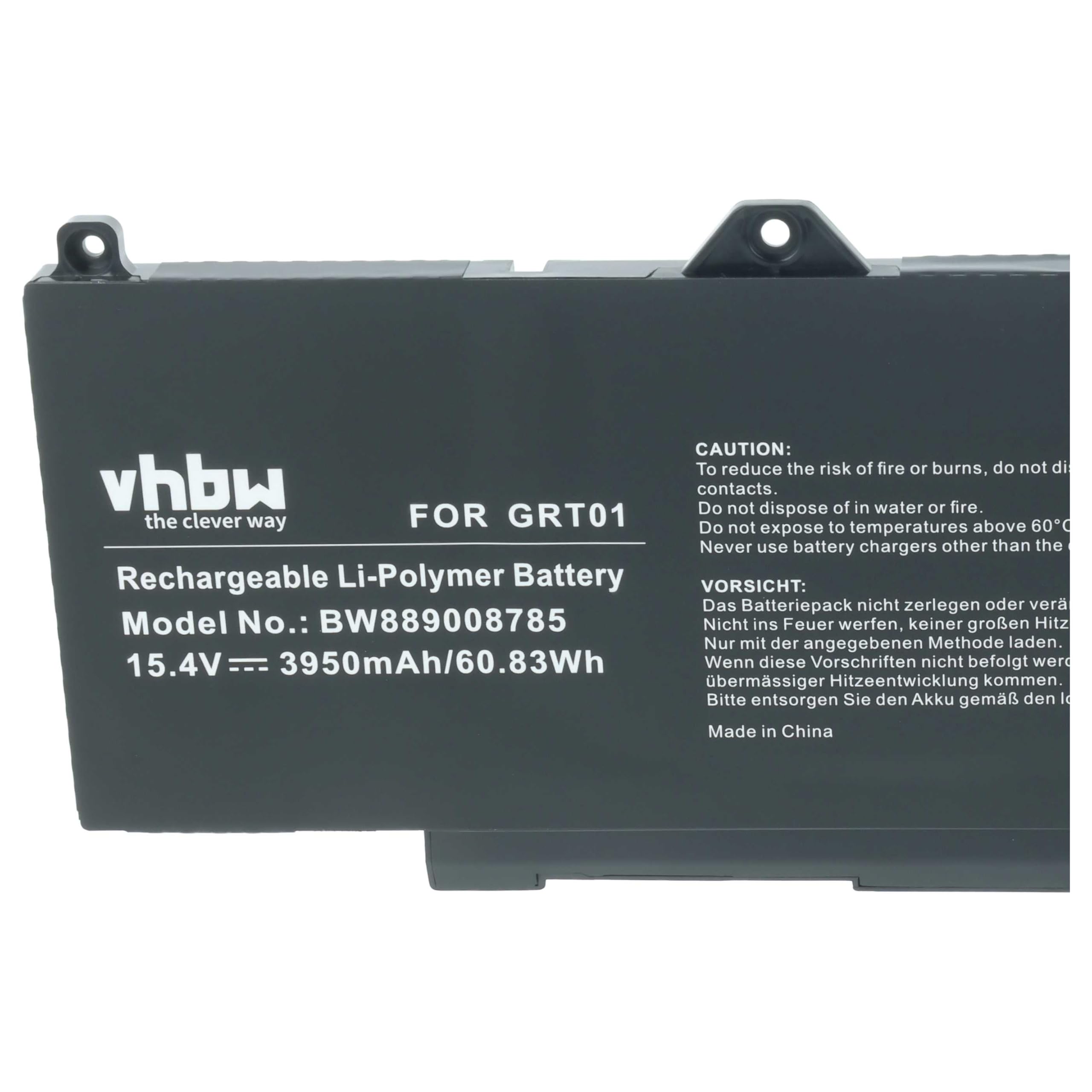 vhbw batteria sostituisce Dell GRT01, 53XP7, P104F003, 00P3TJ, 05RGW