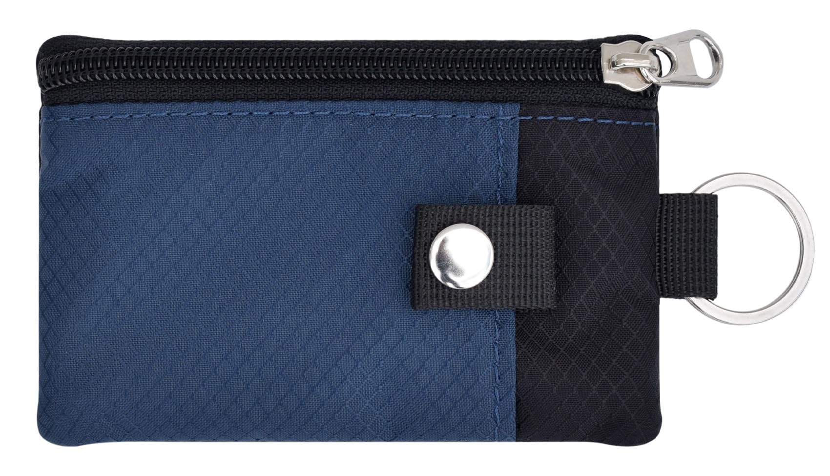 CHENSPRX Minimalist RFID Blocking Small Wallet with ID Window,WaterResistant Zip Id Case Wallet with Lanyard Keychain for Cards,Cash,Travel,Women,Men