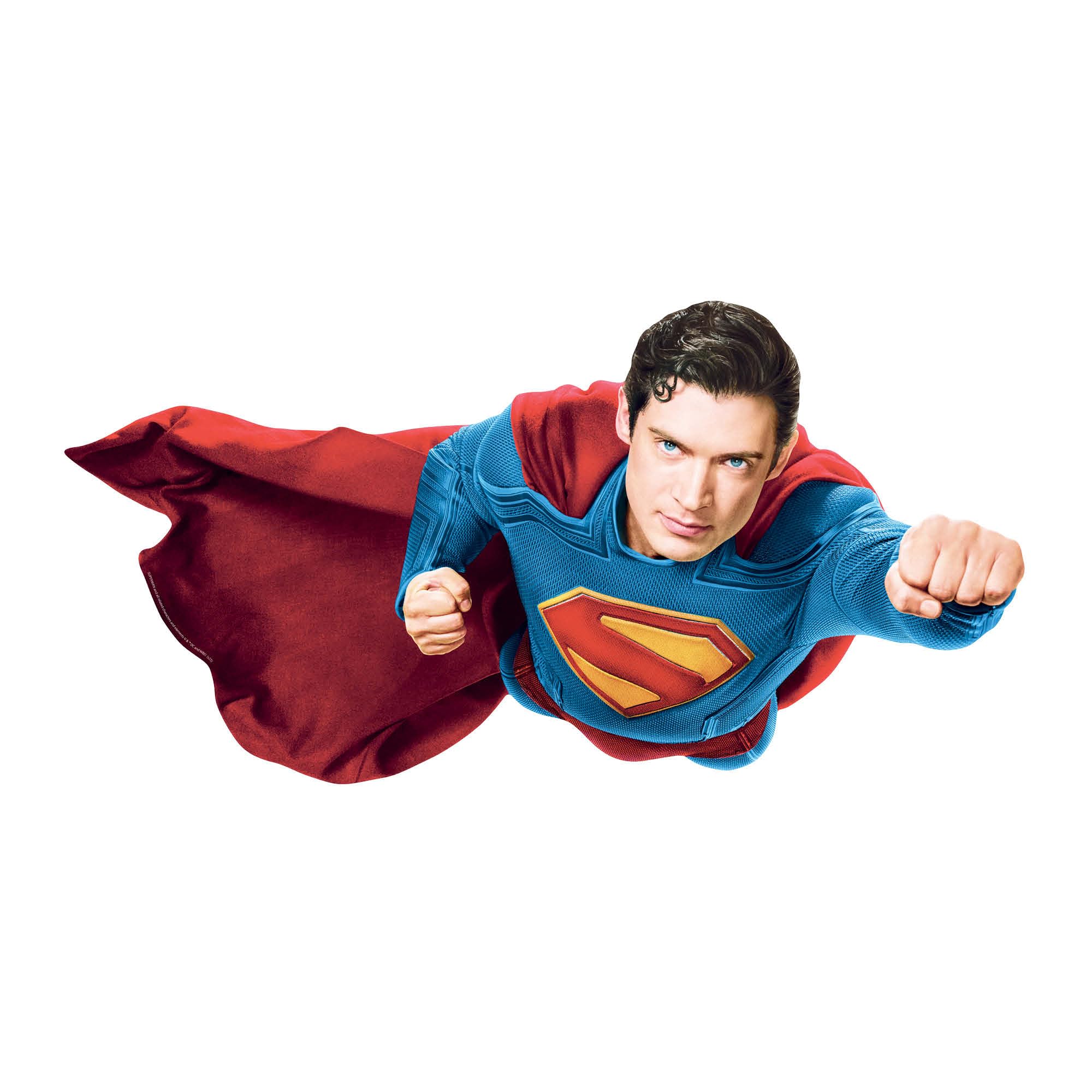 Star Cutouts WA057 Superman David Corenswet Flying Wall Art Cardboard Cutout 55cm – Superhero Room Decoration & Fan Display
