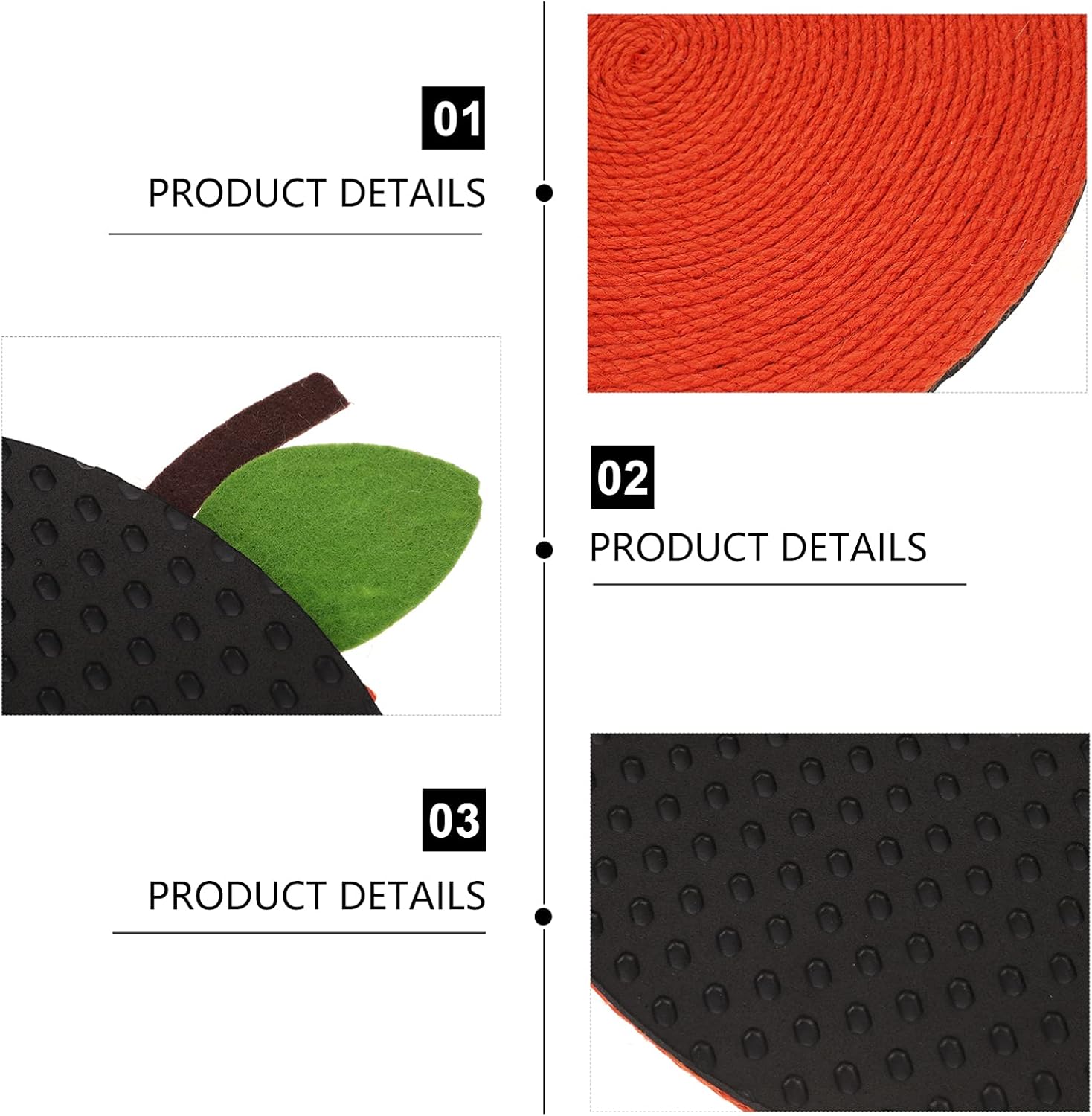 Orange Shaped Cat Scratch Board with Sisal Rope EVA Cartoon image 4