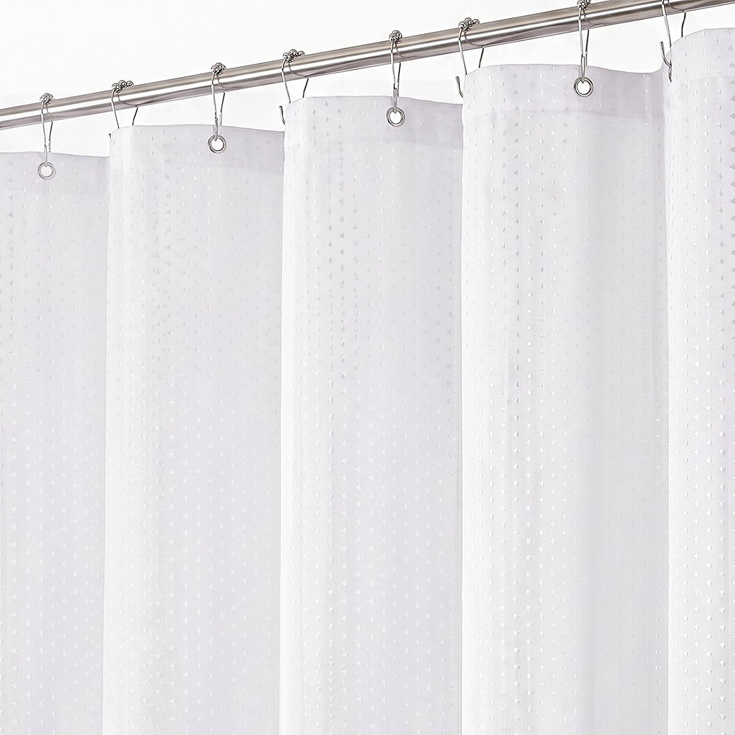 Shower Curtain Liner Home Decor Bathroom, Fabric 72x72inch White