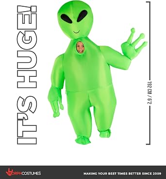 Morph Kids Alien Inflatable Costume, Alien Costume Kids, Blow Up Costumes for Kid, Boys Inflatable Costumes