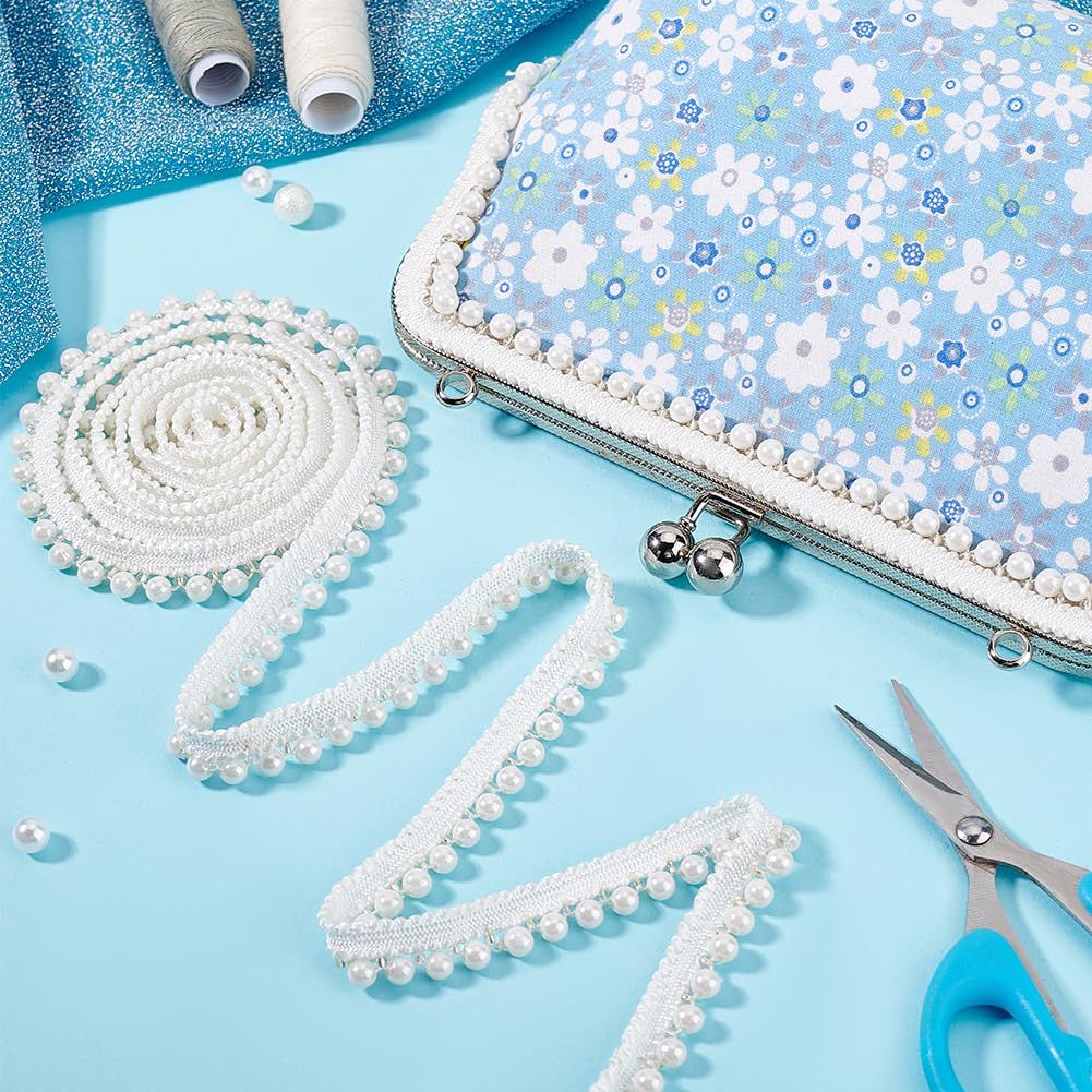 Amazon.com: PH PandaHall 5 Yards Faux Pearls Lace Ribbon, 1/2 inch