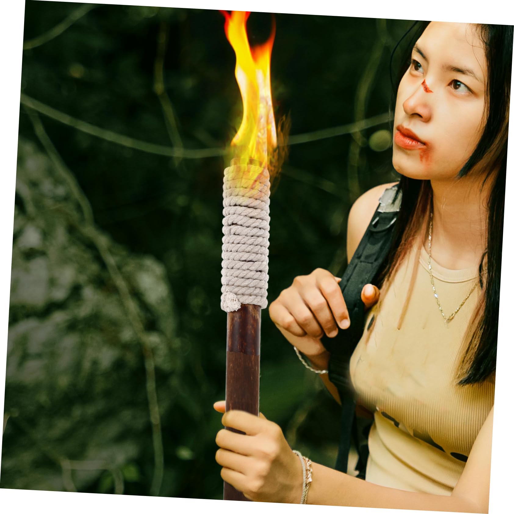 4-teiliges Lichterketten-set Für Den Außenbereich Weihnachts-rentier Solar-flackern Flammenmuster Gewebtes Holz Elegante Gartendekoration Kompaktes Material