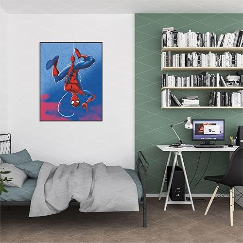 Miniatura 7 de Póster de acuarela de superhéroes, arte de pared de superhéroes, juego de 4 pósteres sin marco de 8 x 10 pulgadas para decoración de habitación de