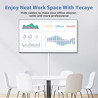 Vista 3 de Yecaye - Ocultador de cable de 125 pulgadas, corrector de cables de canal de un solo cable, sistema de gestión de cables fácil de instalar para un