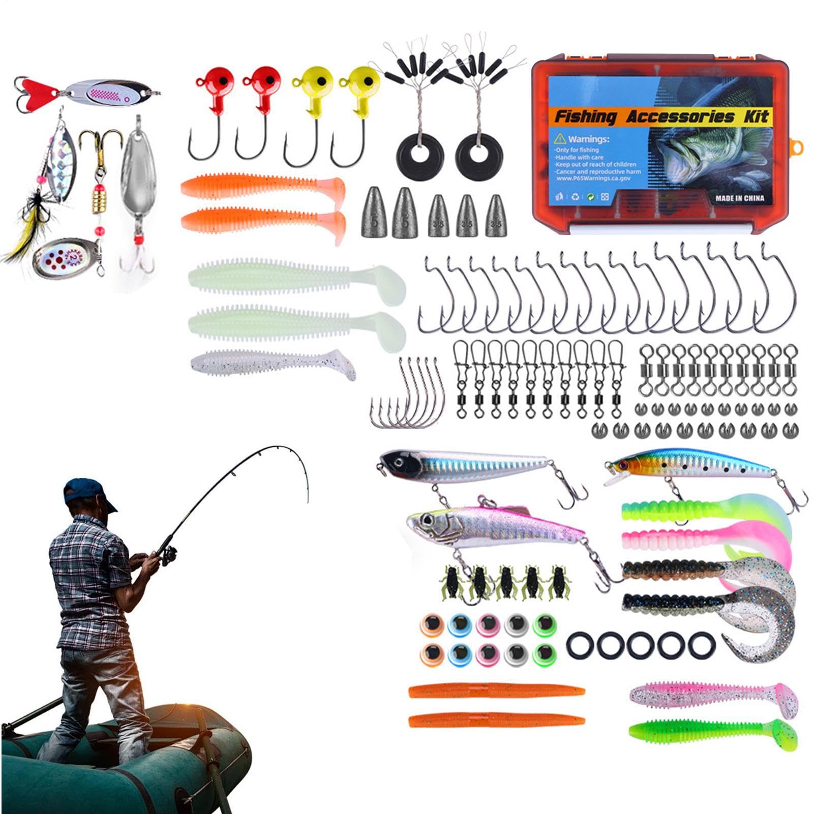 Leurres de pêche pour truite avec étui : kit complet d'accessoires de rivières