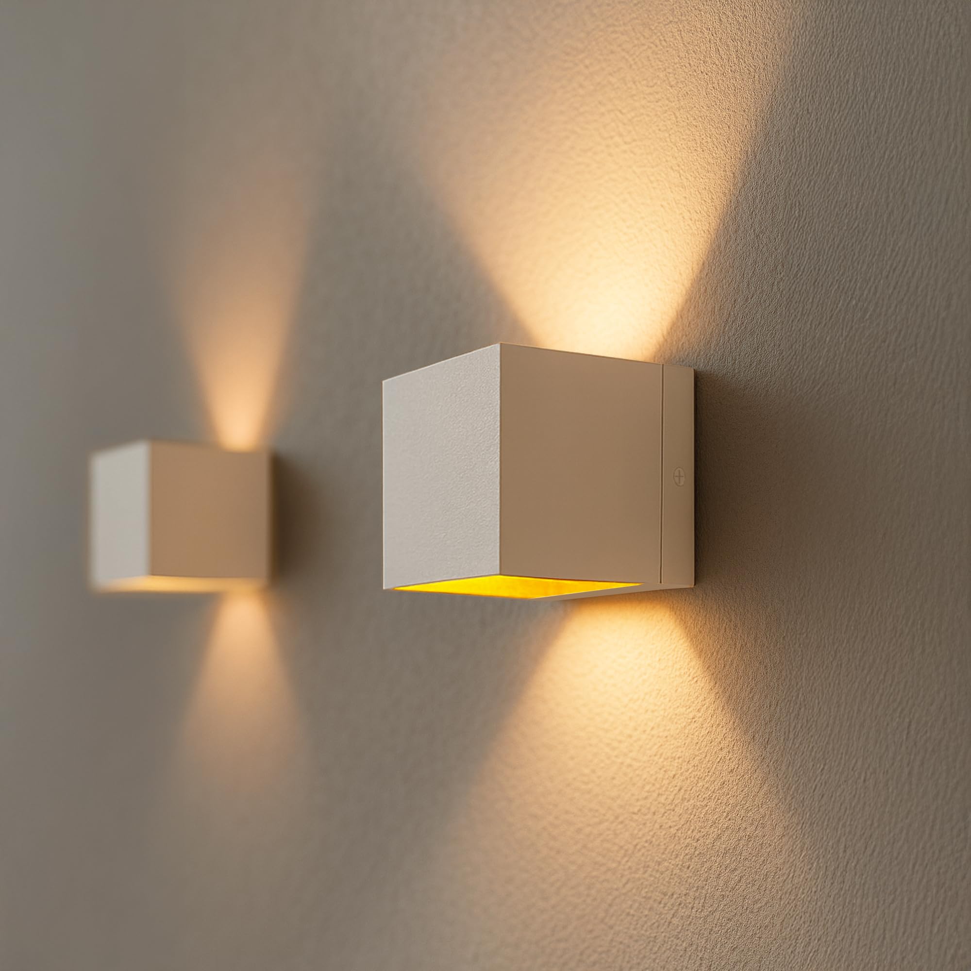 SSC-LUXon EPITA 4x LED Wandstrahler Up Down Schatteneffekt – mit G9 Leuchtmittel dimmbar warmweiß 3W – Wandlampe für Flur & Wohnzimmer