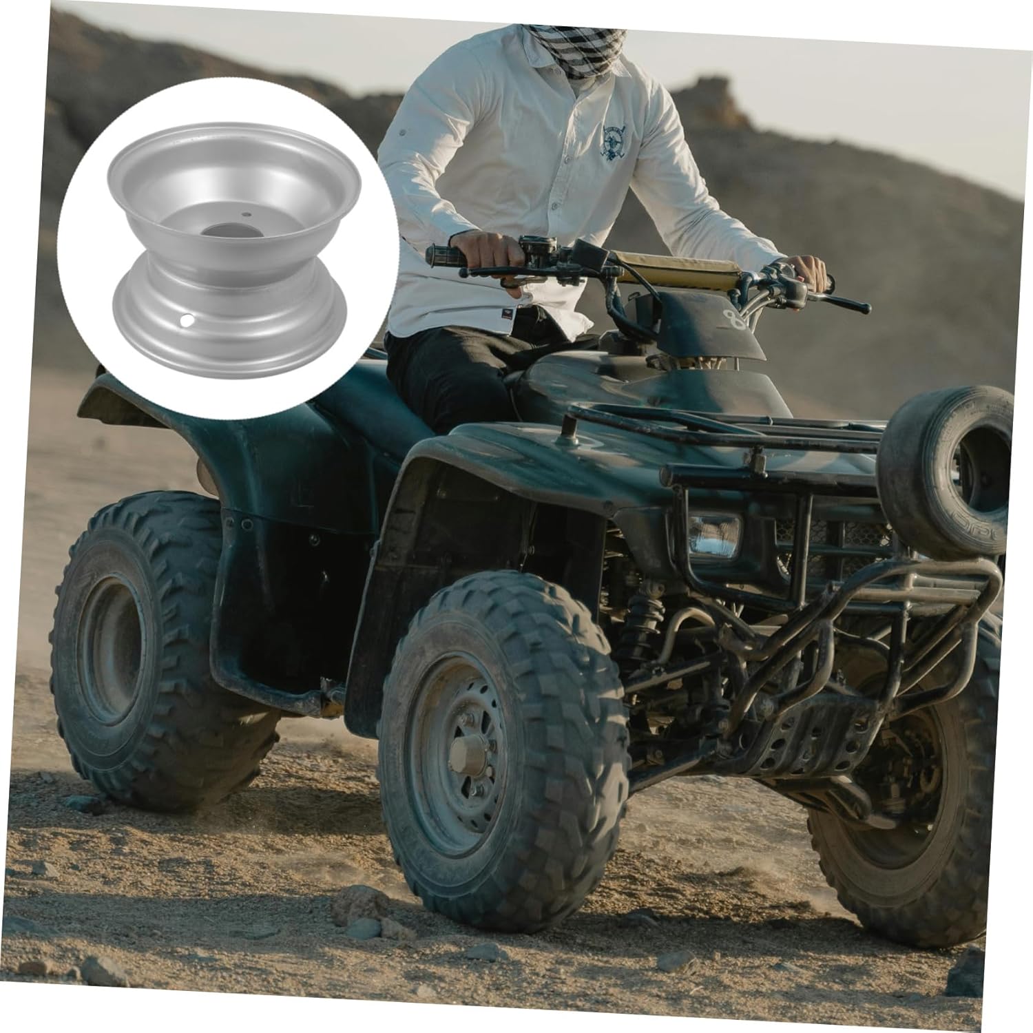 Cabilock 3holes Atv Wheel Rim Replacement Atv Tire Rim Easy Install Wheel Hub for Performance Upgrade