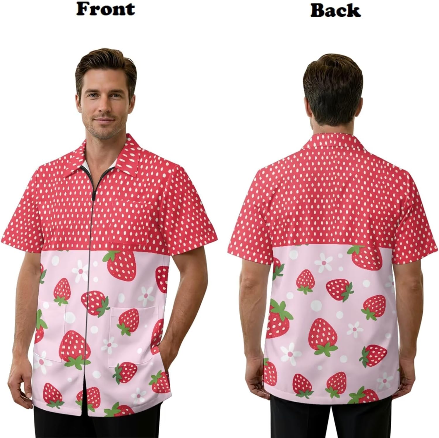 Women Men Barber Work Coat Waterproof Fabric Salon Stylist Tunic Uniform with Pockets for Hairdresser Vet Pet Groomer