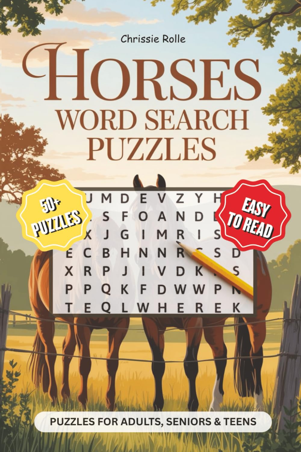 Horses Word Search Puzzles: Word Searches with Easy-to-Read Print about Horses -55 Relaxing Puzzles for Horse Lovers, Adults, Seniors, and Teens