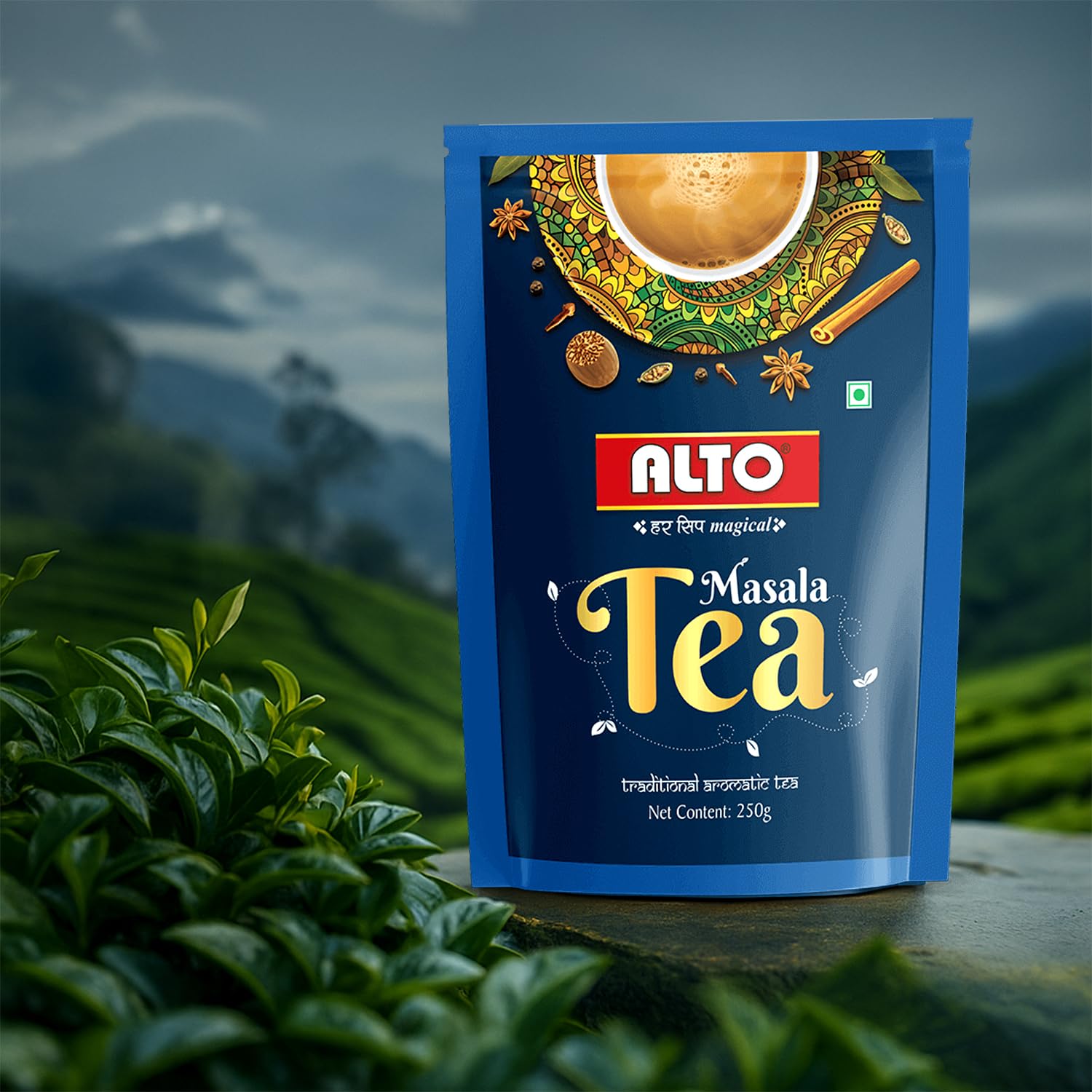 Alto Masala Chai – Authentic Indian Masala Tea Blend with CTC Tea, Cinnamon, Cardamom, Ginger, Saunf & Star Anise | Bold & Flavorful Spiced Chai for Milk (800g)-image-49