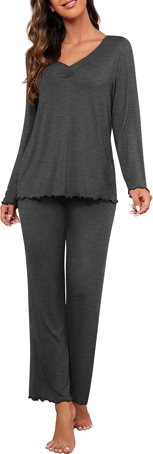 PrinStory 2025 Women's Pajama Set Long Sleeve Sleepwear Ladies Lounge Set Soft Pjs Loungewear - Image 5