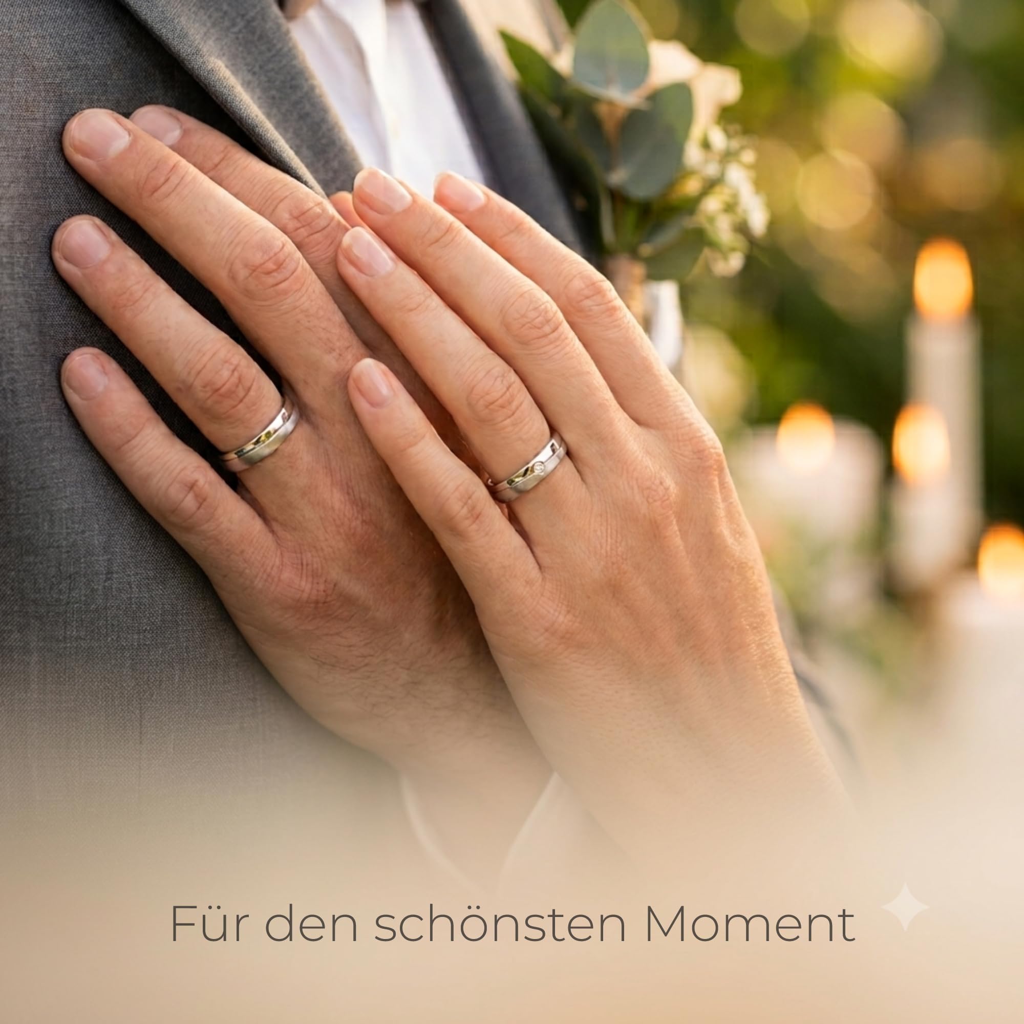 Kolibri Rings - Freundschaftsringe Silber 925 Paarpreis Massiv Nickelfrei Zirkonia Stein Trauringe Eheringe Partnerringe 100% Made in Germany- Inkl. Gratis Etui + Gravur
