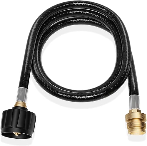 Miniatura 2 de Empava Adaptador de 5 pies, manguera convertidora de 1 libra a 20 libras, apta para estufa de campamento, parrilla Blackstone, calentador Buddy,