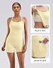 Conjunto Deportivo de 2 Piezas SUUKSESS para Mujer: Shorts Ciclista de Cintura Alta con Bolsillos y Top Racerback con Sujetador Integrado 5