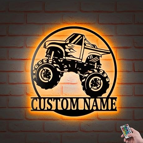 Custom Monster Truck Decor: Illuminate Your Home with Muscle Power