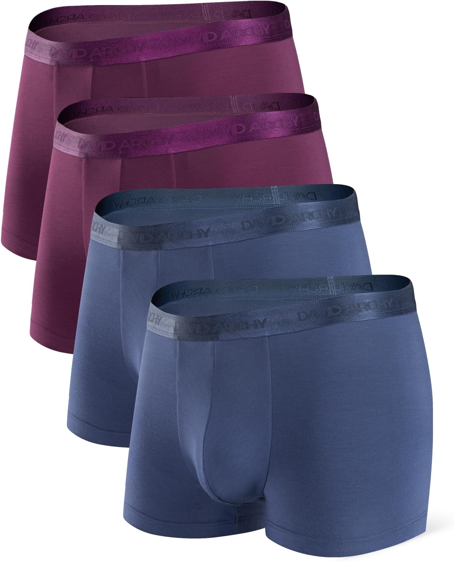 Men's Underwear Modal Ultra Soft Trunks Second Skin Breathable with Support Pouch Boxer Briefs for Men Multipack