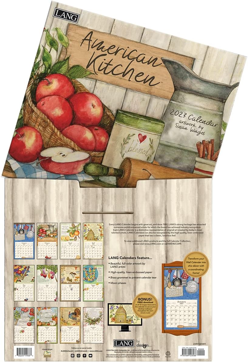 LANG AMERICAN KITCHEN 2023 WALL CALENDAR : Everything Else